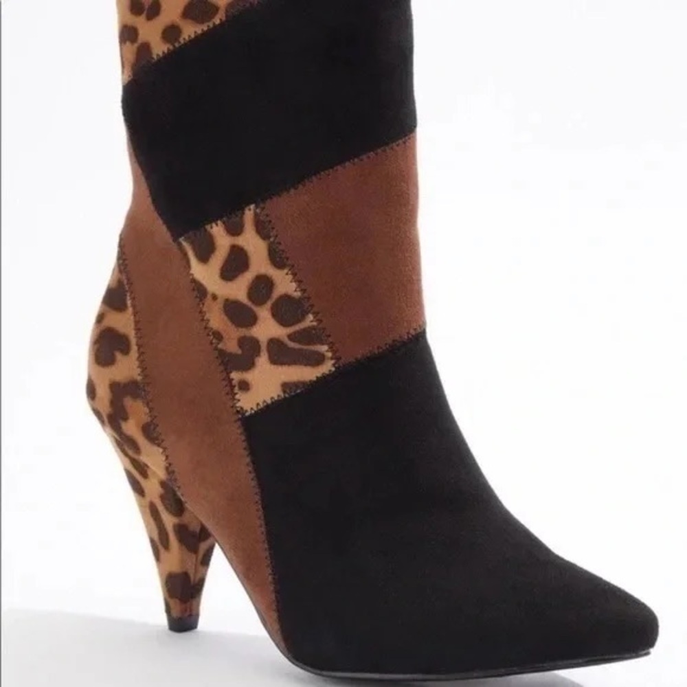 Cato Animal Patchwork Ankle Boots Various Sizes Available
